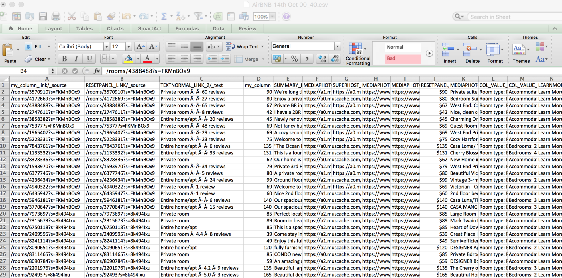 Airbnb Budget Spreadsheet Pertaining To How To Scrape Website Data Without Programming Using Import.io  Trendct
