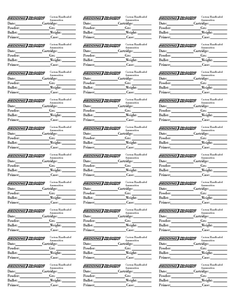 Ammunition Inventory Spreadsheet Regarding Redding Advanced Load Data Sheet ***new*** Redding Reloading Ammunition Inventory Spreadsheet Regarding Redding Advanced Load Data Sheet ***new*** Redding Reloading