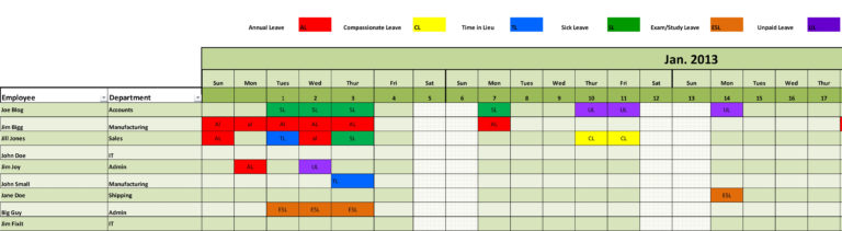 Annual Leave Calculator Excel Spreadsheet with Example Of Long Service ...