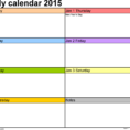 Appointment Spreadsheet Free Intended For Weekly Calendar 2015 For Word  12 Free Printable Templates