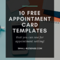 Appointment Spreadsheet Free Regarding Appointment Card Template: 10 Free Resources For Small Business