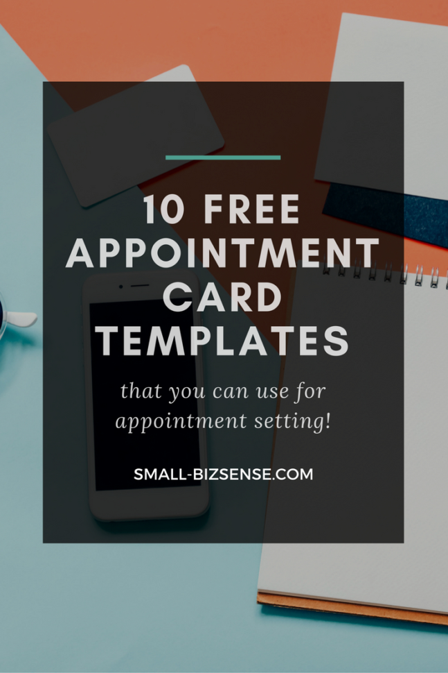 Appointment Spreadsheet Free Regarding Appointment Card Template: 10 Free Resources For Small Business