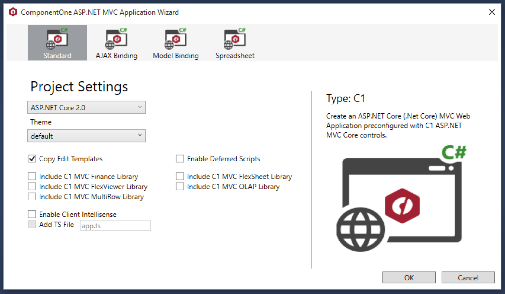 Asp Net Spreadsheet In Templates For Mvc  Componentone