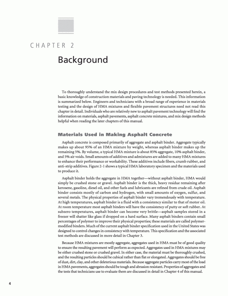 Asphalt Mix Design Spreadsheet Throughout Chapter 2  Background  A Manual For Design Of Hotmix Asphalt With