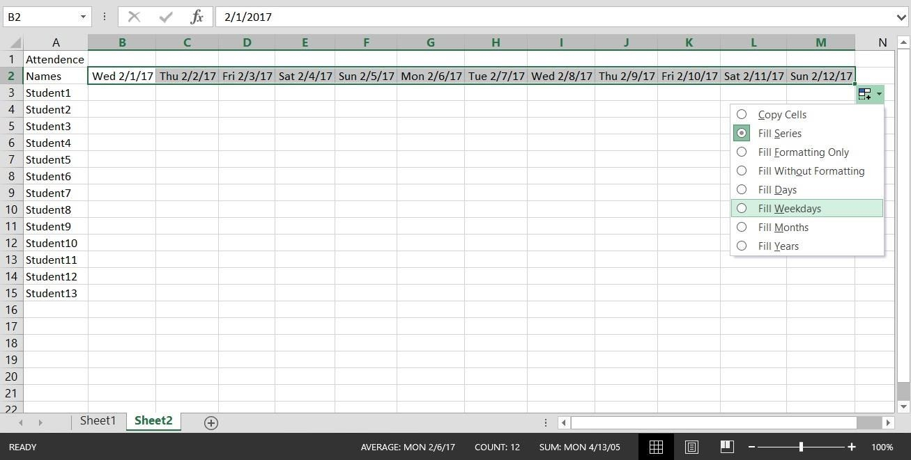 Attendance Spreadsheet Throughout How To Create A Basic Attendance Sheet In Excel « Microsoft Office