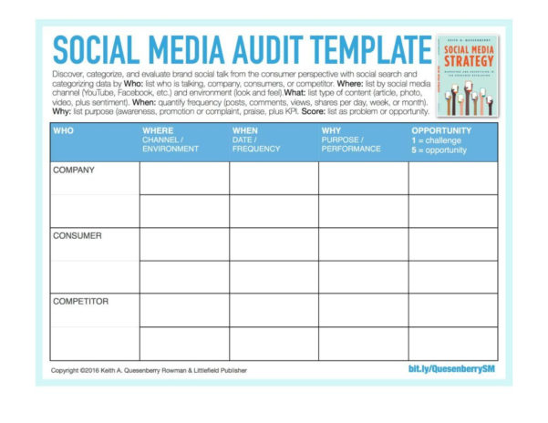 Audit Spreadsheet Templates throughout Sample Social Media Report