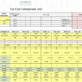 Auto Insurance Comparison Excel Spreadsheet Regarding Caromparison Spreadsheet Template Excel Vehicleost Templates
