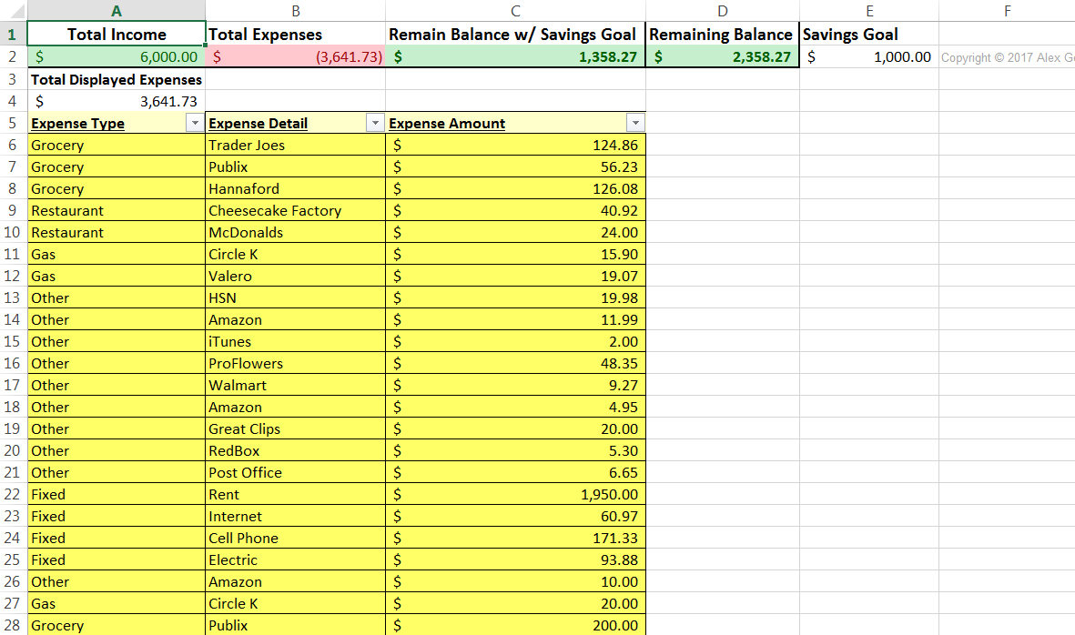 Automated Budget Spreadsheet For Budget And Savings Excel Spreadsheet Template Automated  Etsy