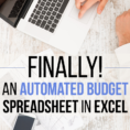 Automated Excel Spreadsheet Within An Automated Budget Spreadsheet In Excel  Young Adult Money