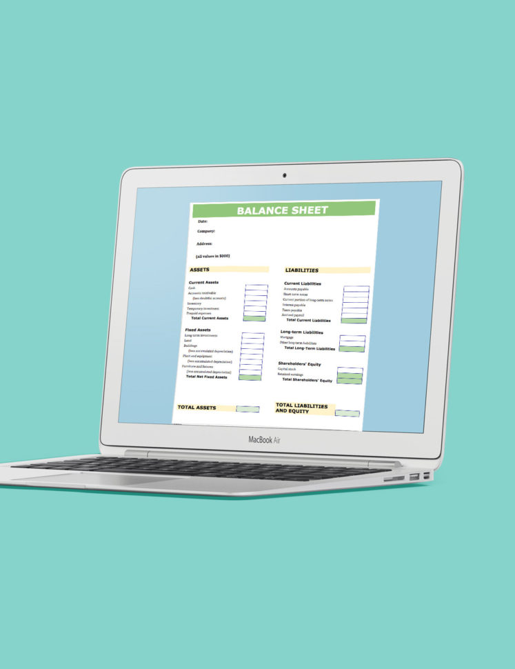Balance Sheet Spreadsheet Template With Regard To Balance Sheet Template