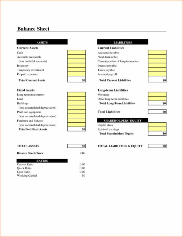 Balance Spreadsheet for Small Business Accounting Spreadsheet Template ...