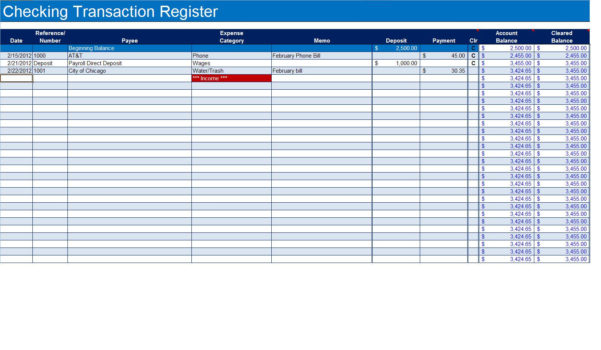 Bank Account Spreadsheet Template db excel com
