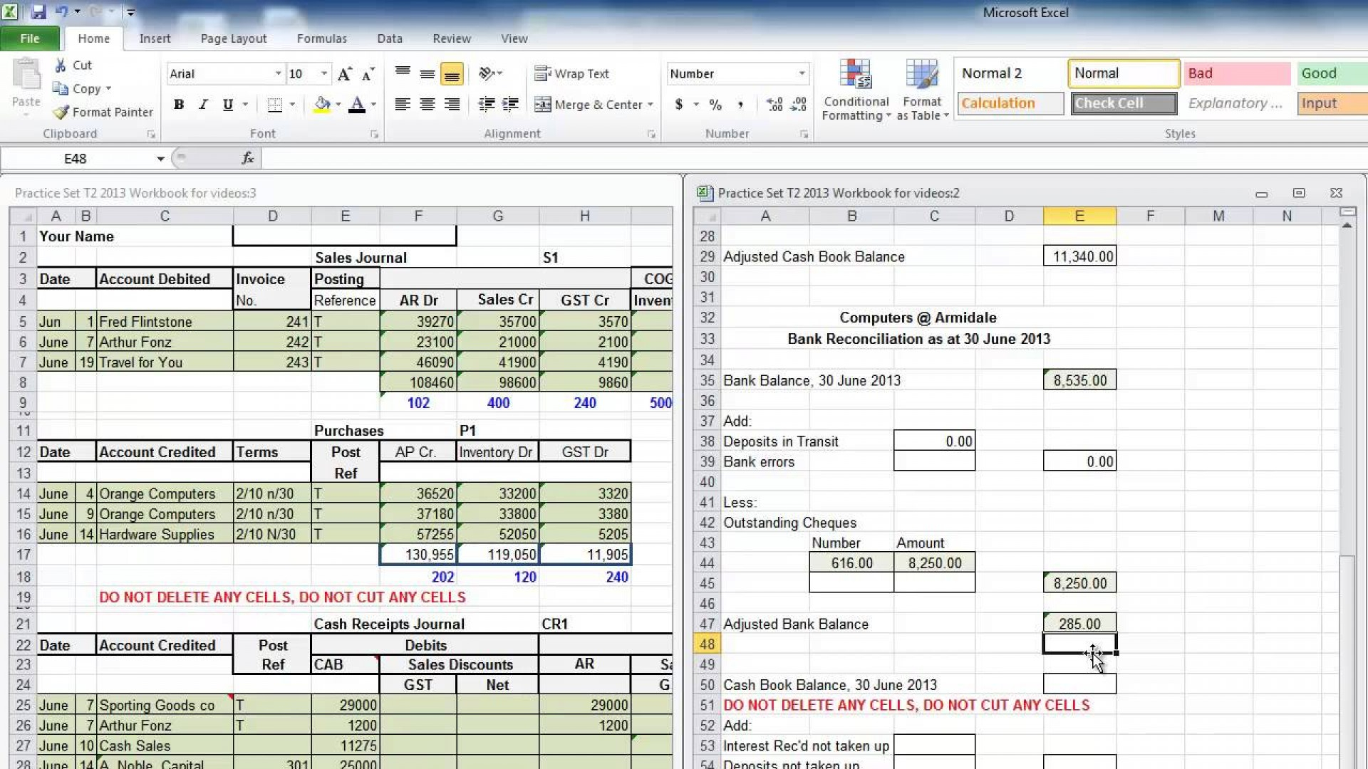 Bank Reconciliation Excel Template