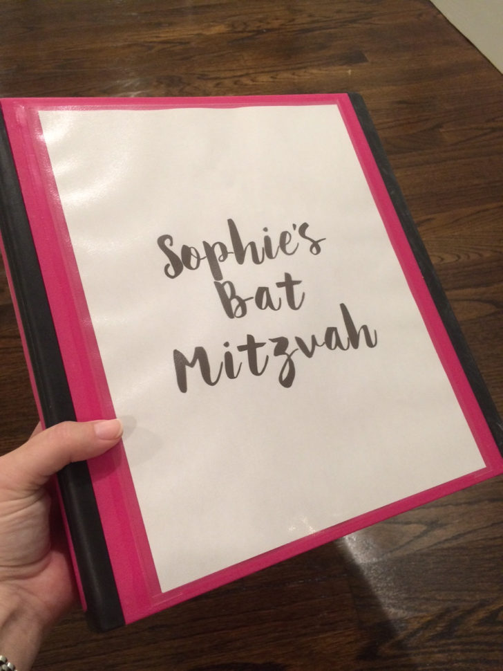 Bar Mitzvah Planning Spreadsheet Regarding Creating A Mitzvah Planning Binder  Felt So Cute