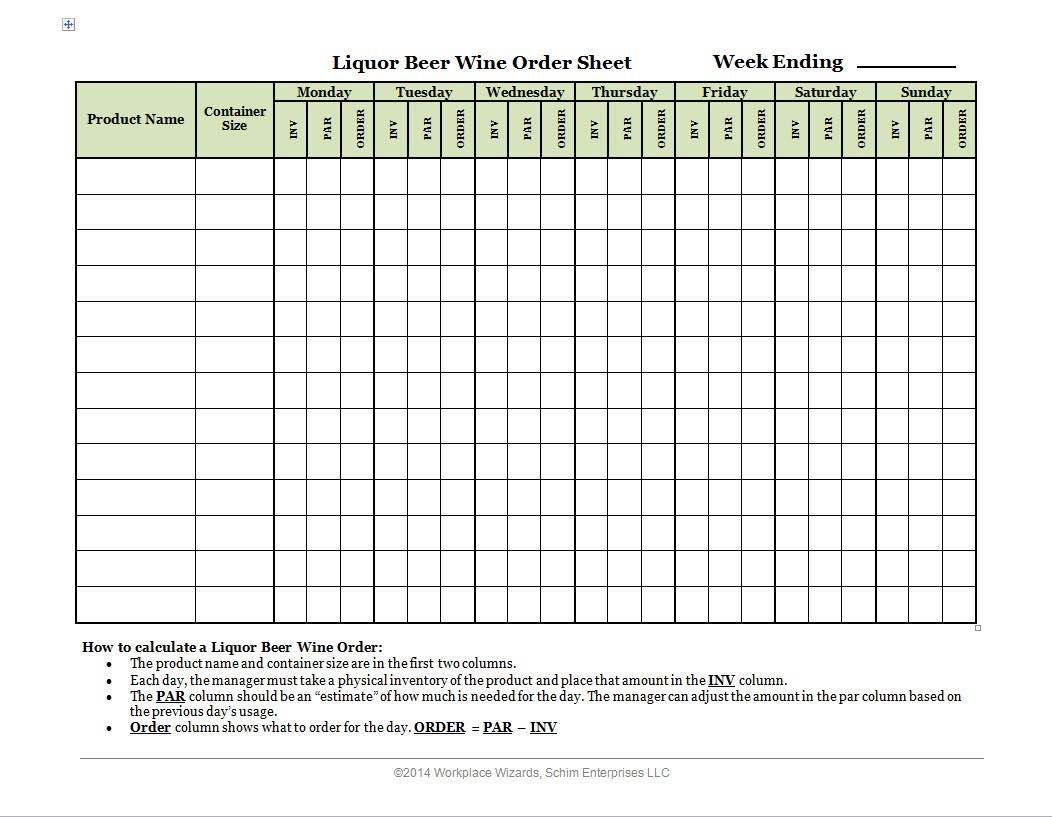 Bar Stocktake Spreadsheet pertaining to Sample Bar Inventory Form And Stocktake Template Spreadsheet Free