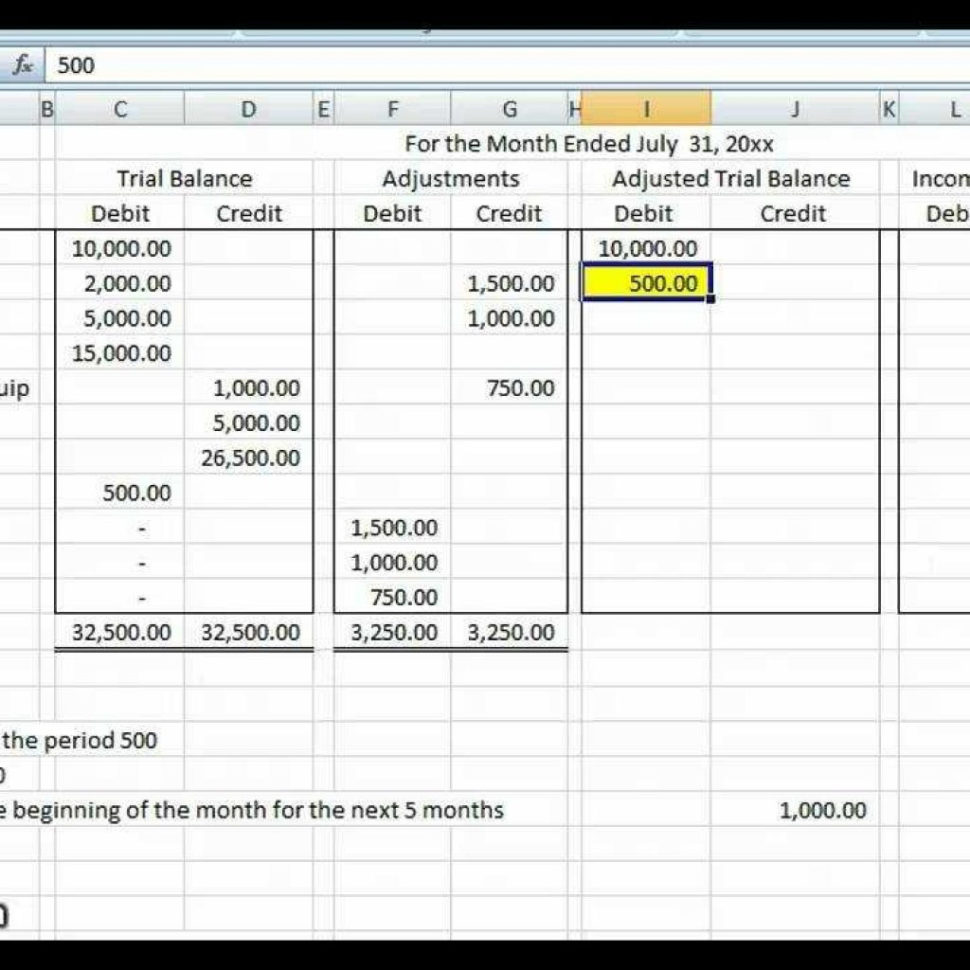Basic Accounting Spreadsheet With Regard To Basic Accounting Worksheet Accounting Worksheet Accounting In Basic