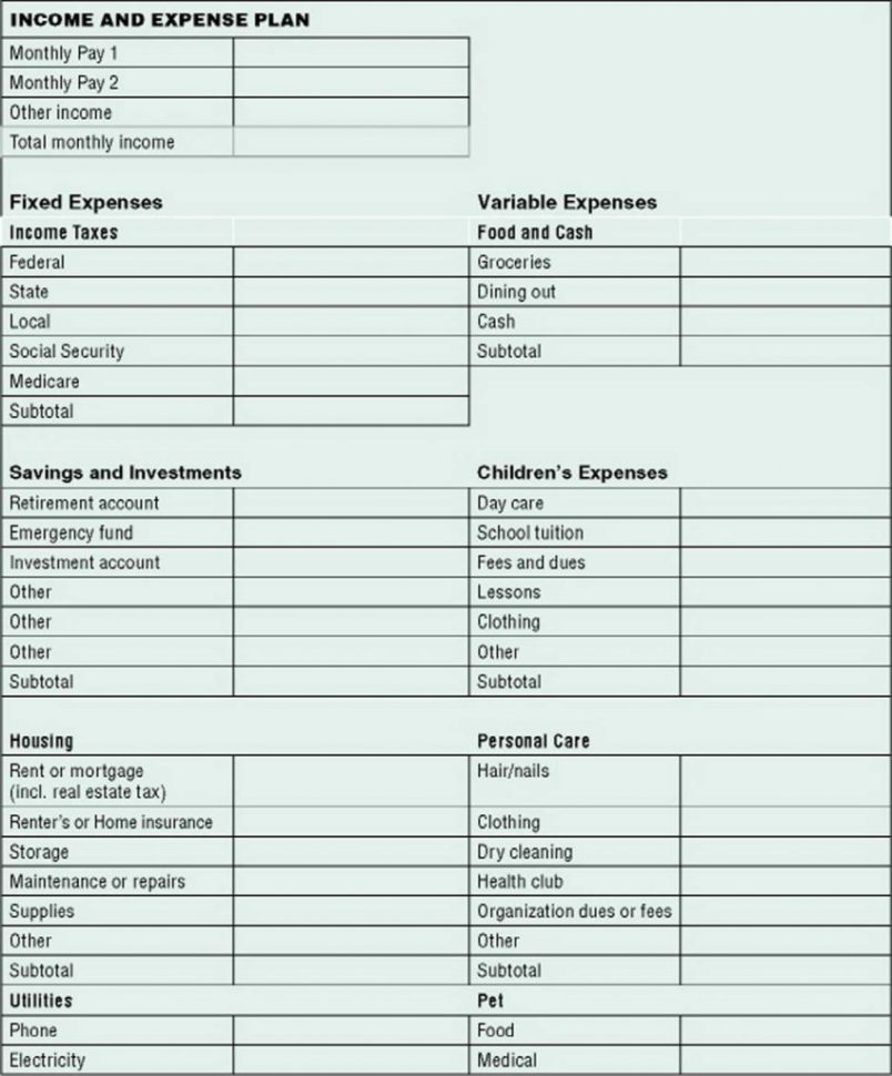 Basic Expenses Spreadsheet Within Basic Income And Expenses Spreadsheet Sample Worksheets