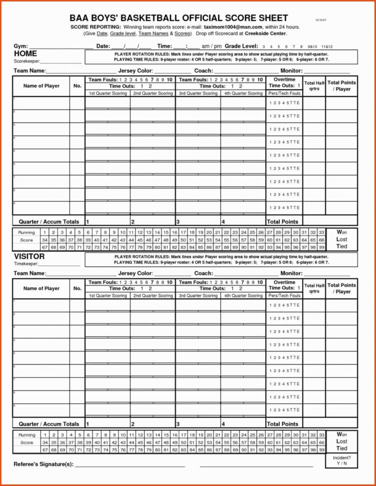 Basketball Playing Time Spreadsheet Printable Spreadshee basketball ...