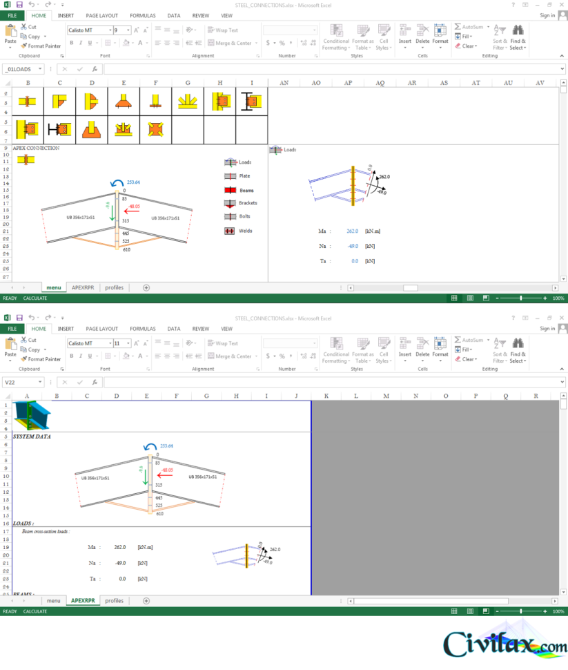 Beam Splice Design Spreadsheet Within Steel Connection Design Spreadsheet