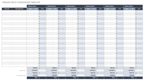 bid-comparison-spreadsheet-throughout-free-price-comparison-templates