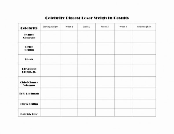 Biggest Loser Weight Loss Calculator Spreadsheet — db-excel.com