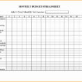 Bill Spreadsheet with regard to Monthly Bill Spreadsheet Template Free Invoice Budget Excel