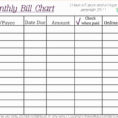 Bill Spreadsheet Within Monthly Bills Template Spreadsheet Personal Budget More Templates