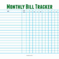 Bill Tracker Spreadsheet Pertaining To Bill Tracker Spreadsheet Printable Payment Weekly Monthly Template