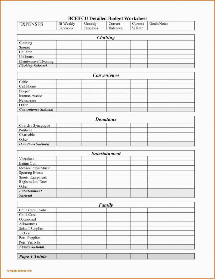 Blank Budget Spreadsheet Pertaining To Free Printable Budget Worksheet Template Spreadsheet