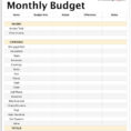 Blank Budget Spreadsheet Regarding Free Printable Budget Worksheet Template Templates In Excel For Any