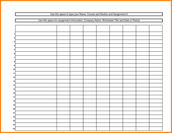 Blank Spreadsheet Printable — db-excel.com