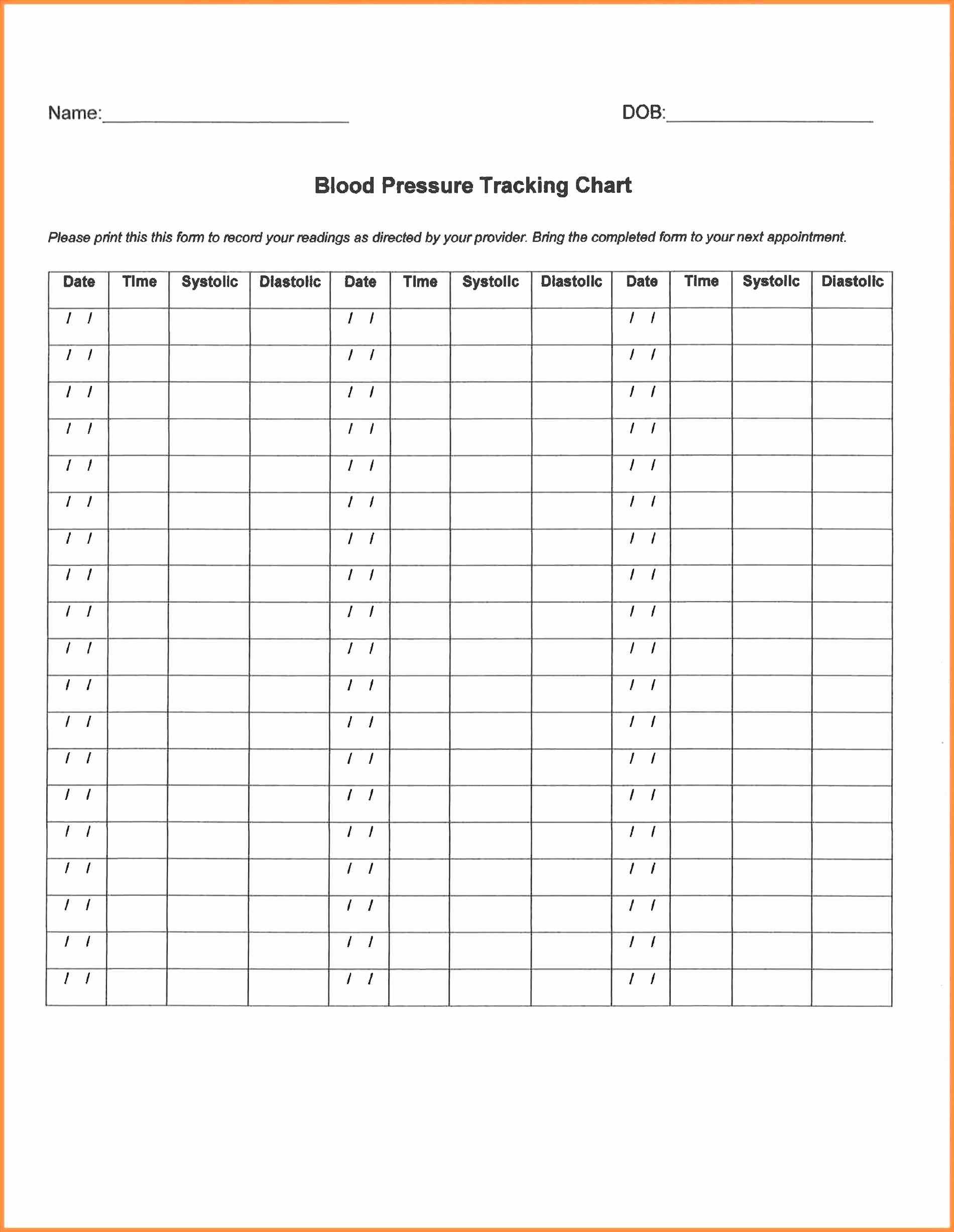 excel create blood pressure chart