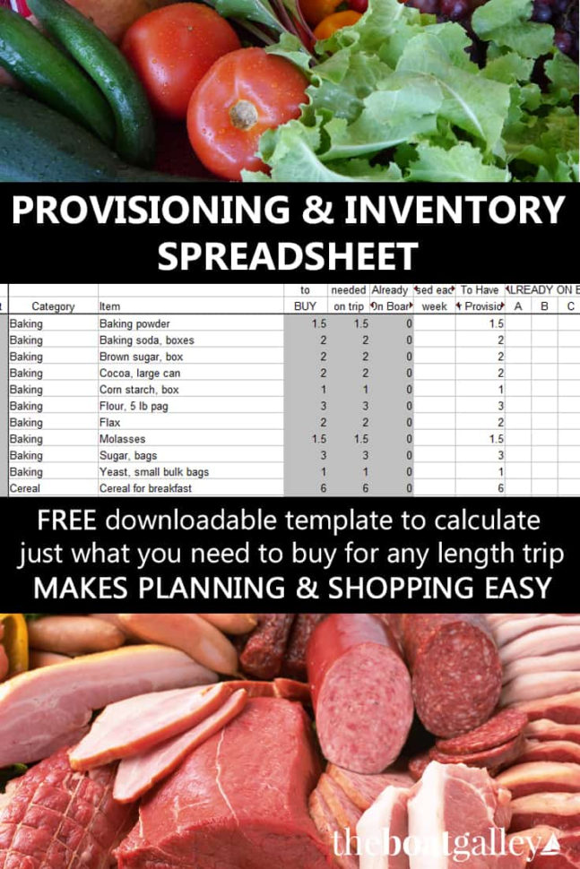 Boat Provisioning Spreadsheet Within Downloadable Provisioning Spreadsheet  The Boat Galley