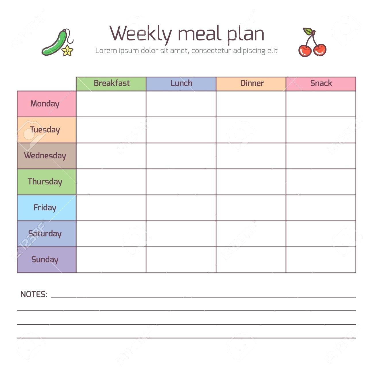 meal planning google sheet template