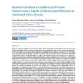 Boma 2010 Spreadsheet For Pdf Humancarnivore Conflicts In Private Conservancy Lands Of