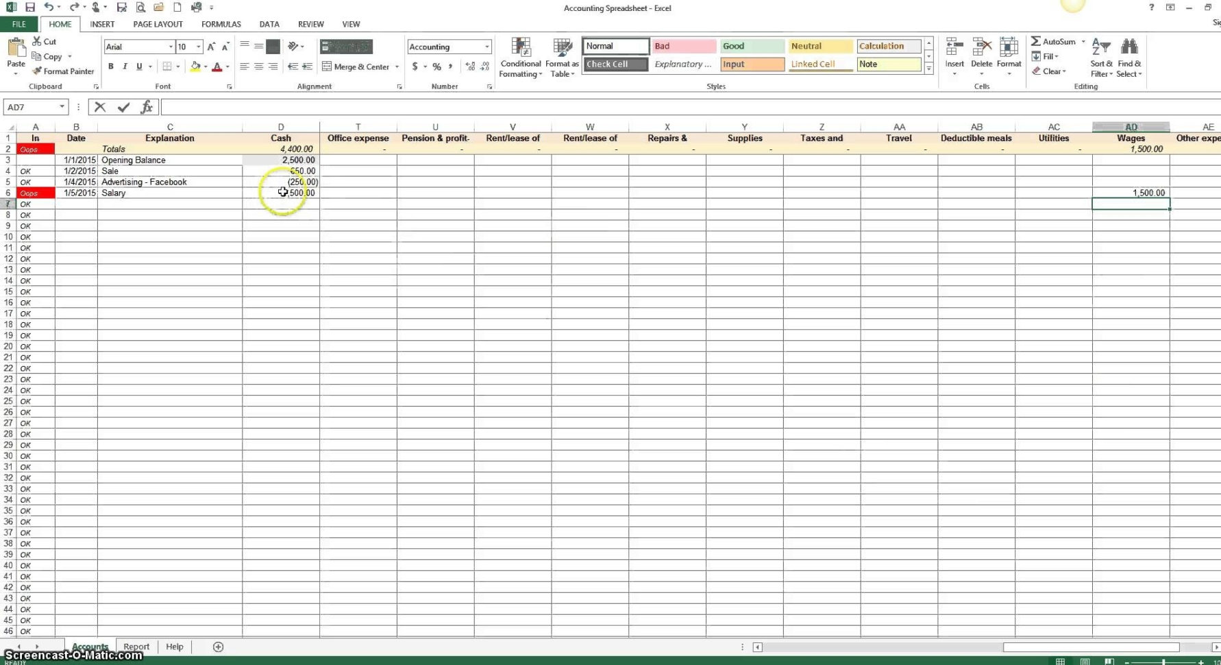 Bookkeeping Spreadsheet Example Regarding Bookkeeping Spreadsheets For Excel  Laobingkaisuo As Well As Self