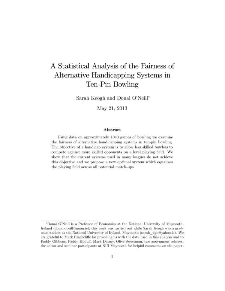 Bowling Handicap Spreadsheet Pertaining To Pdf Assessing The Fairness Of The Golf Handicapping System In The Uk Bowling Handicap Spreadsheet Pertaining To Pdf Assessing The Fairness Of The Golf Handicapping System In The Uk