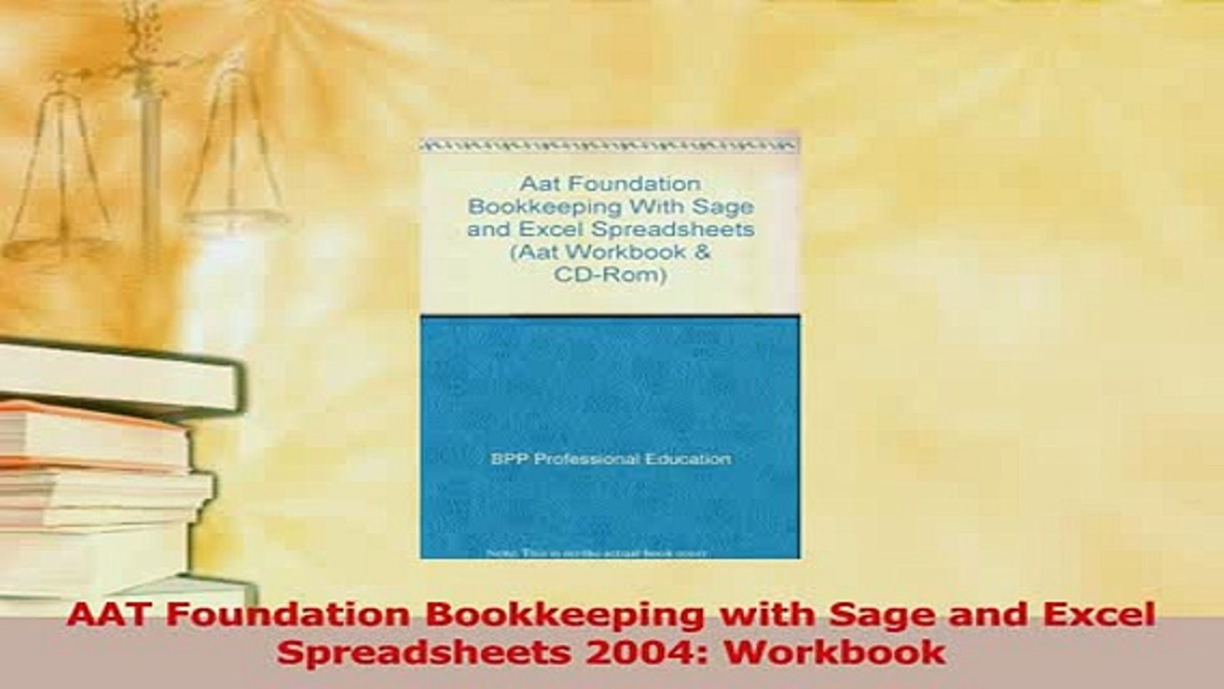 Bpp Aat Spreadsheets Regarding Download Aat Foundation Bookkeeping With Sage And Excel Spreadsheets