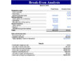 Break Even Spreadsheet Regarding 41 Free Break Even Analysis Templates  Excel Spreadsheets