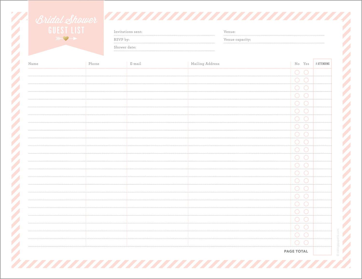 Bridal Shower Planning Spreadsheet Within Free Printables For Bridal Shower Planning