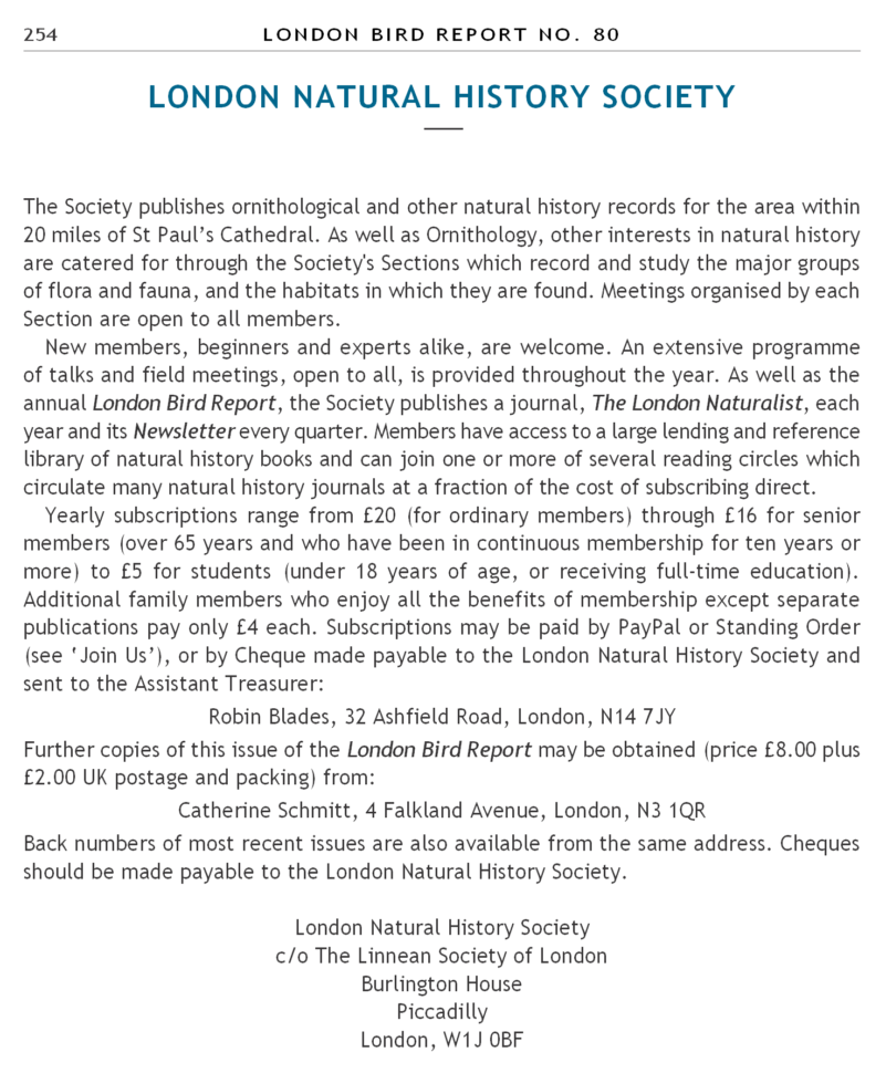 British Bird List Spreadsheet With Regard To London Natural History Society  Home