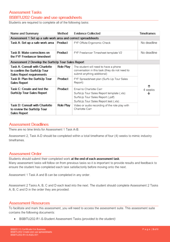 Bsbitu202 Create And Use Spreadsheets Intended For Simulated Assessment Approach Reimagine Learning Bsbitu202 Create And Use Spreadsheets Intended For Simulated Assessment Approach Reimagine Learning