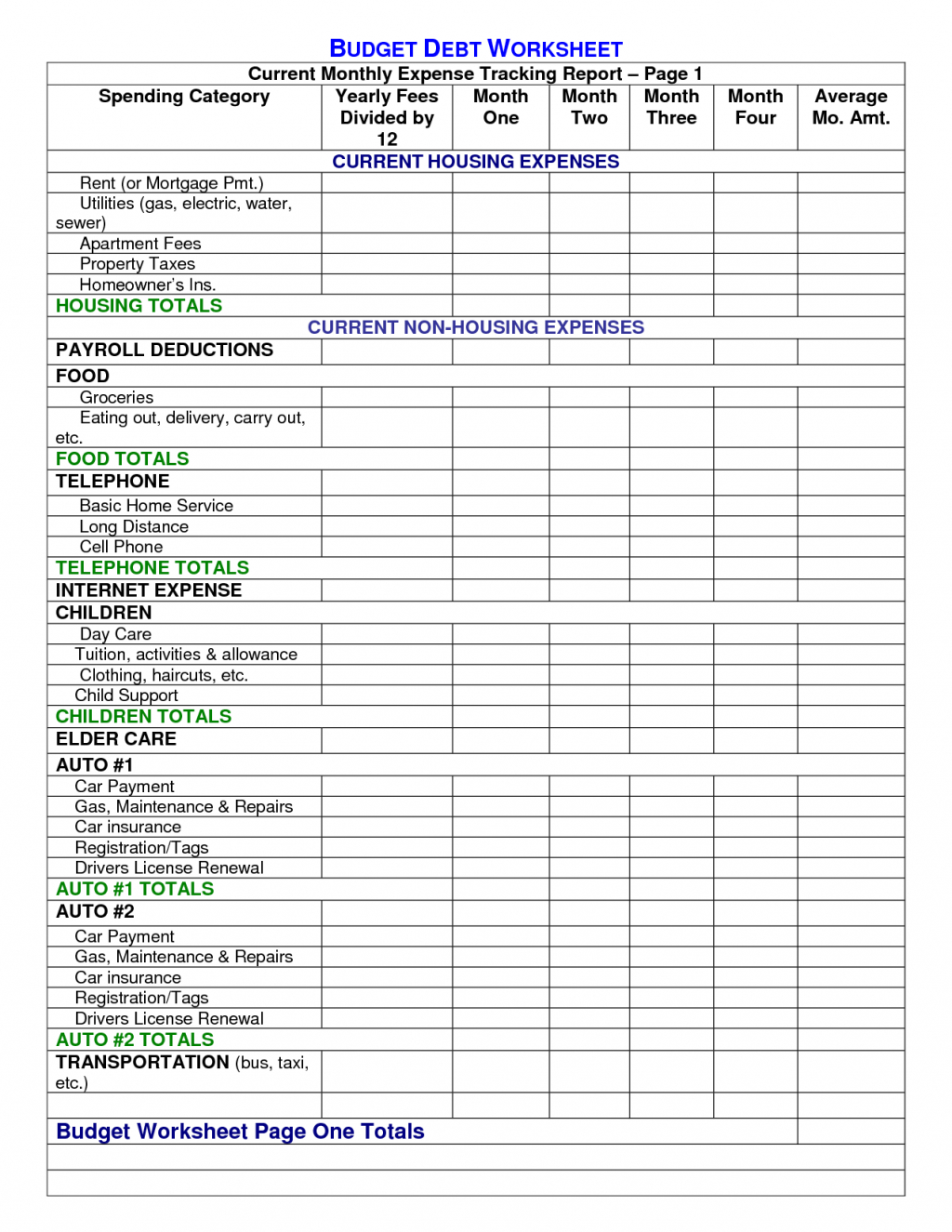 Budget And Debt Spreadsheet In Example Of Get Out Debt Budget Spreadsheet Worksheet Download Them