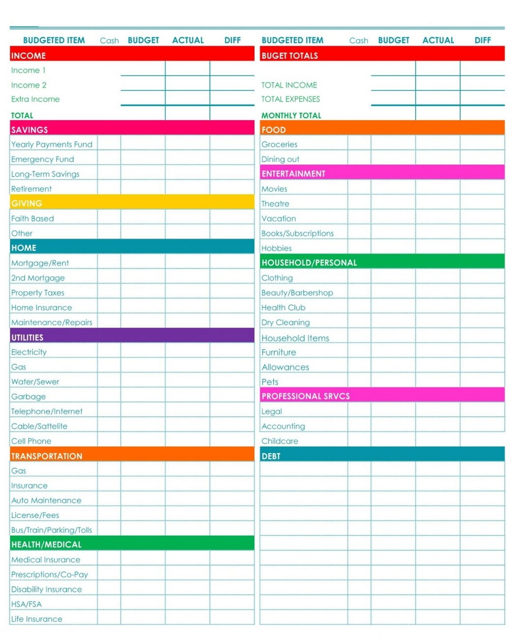 Budget Calendar Spreadsheet with Free Monthly Budget Template 2019 Printable Calendar Templates Excel