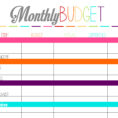 Budget Spreadsheet Printable Regarding Free Printable Budget Worksheet Template Popular Free Printable