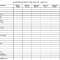 Budgeting For University Spreadsheet Inside Budget Money For College Students  Hubpages