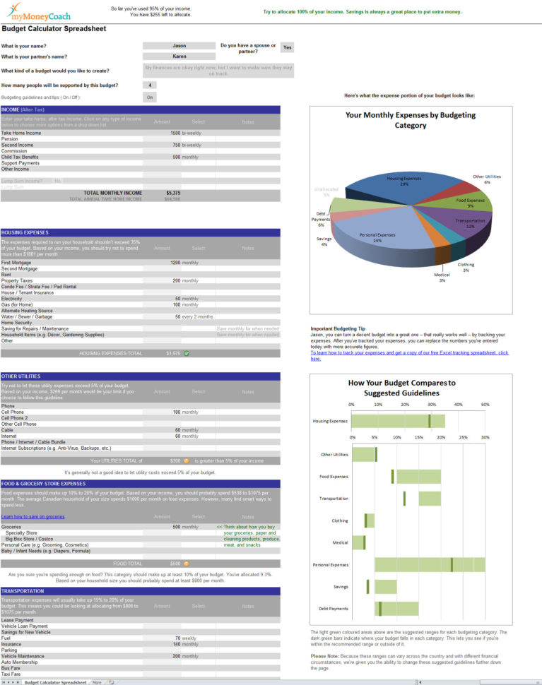 Building A Budget Spreadsheet Intended For Budgeting Help  Financial Tips  Guidelines  Credit Counselling