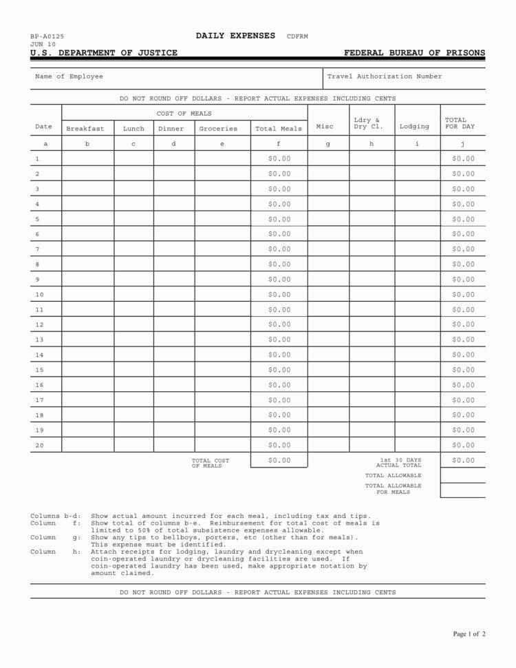 free tax expense report template