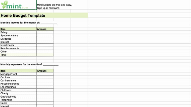 Buying A House Budget Spreadsheet in Buying A House Budget Spreadsheet