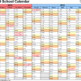 Calendar Spreadsheet 2018 Intended For School Calendars 2018/2019 As Free Printable Excel Templates